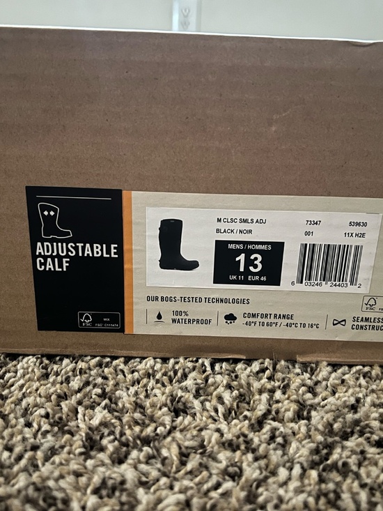 Brand New Mens Bogs Classic Seamless Adjustable Calf Boots Shoes Size 13 main image 6